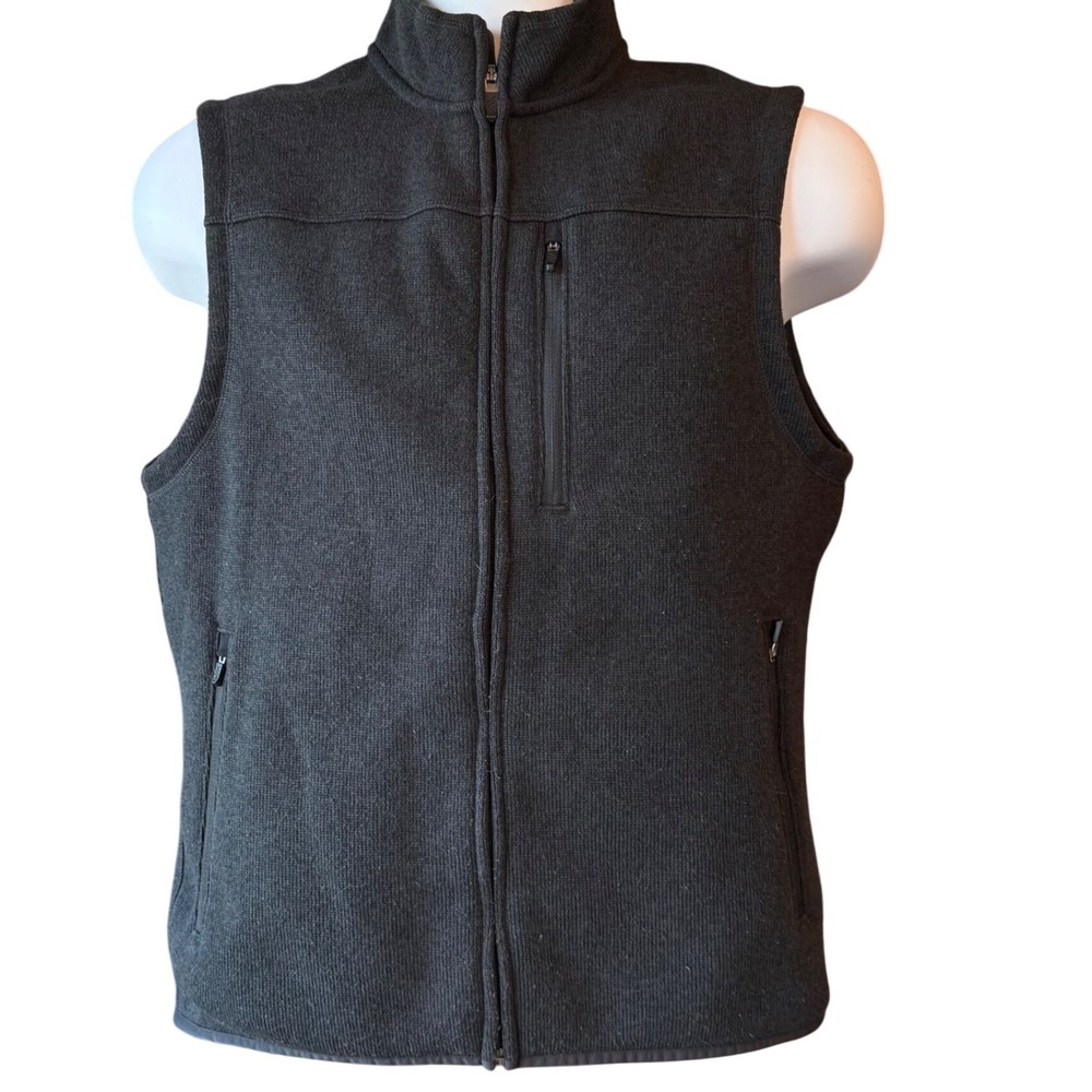 Rhone Men's Black Fleece‎ Vest Small Full Zip Performance Athletic Mid-Layer